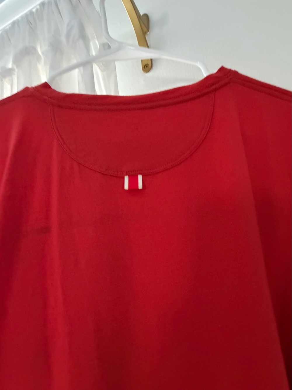 Tracksmith orange red Men's Crew Neck Shirt - Picture 6 of 8